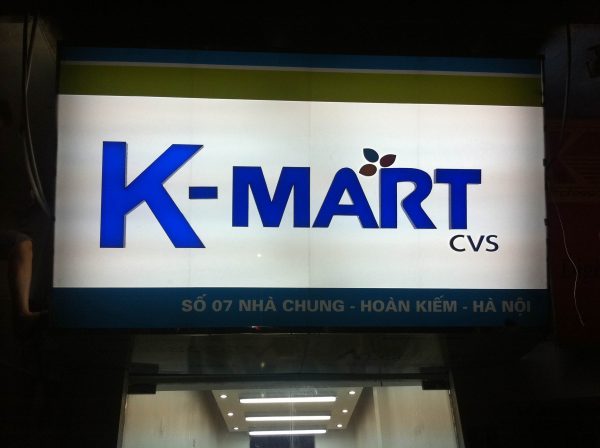 Sản phẩm biển quảng cáo hộp đèn cho K-mart